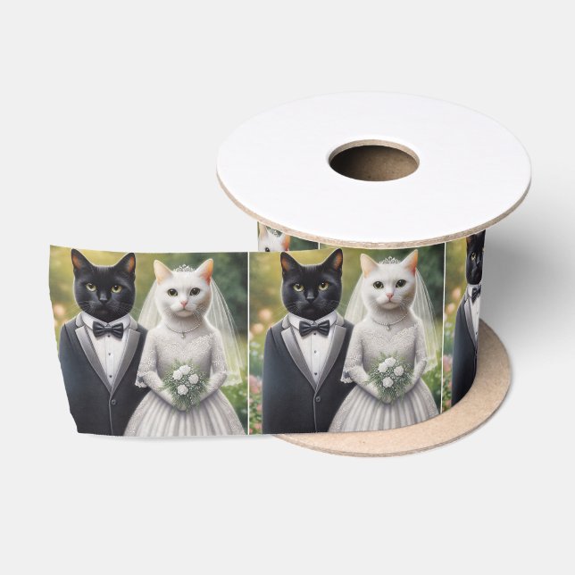 Ruban En Satin Épouse et pièce de chat (Bobine)