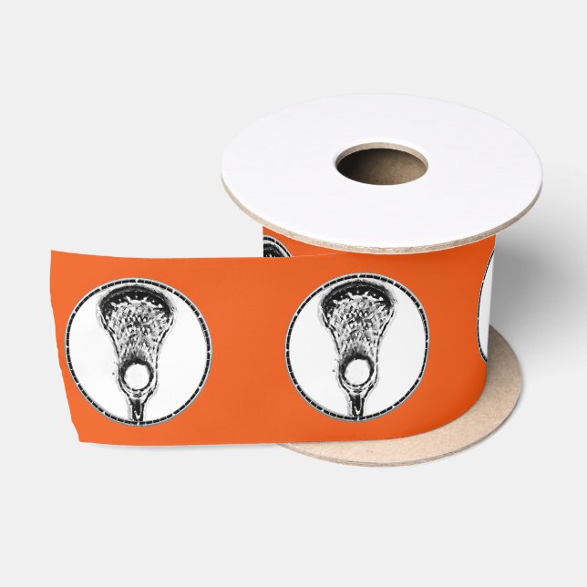 Ruban En Satin Équipe de crosse Orange (Bobine)