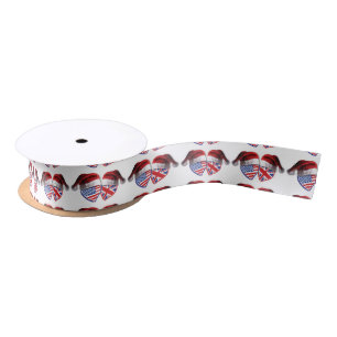 Ruban En Satin États-Unis-Royaume-Uni-Père Noël-Casquette