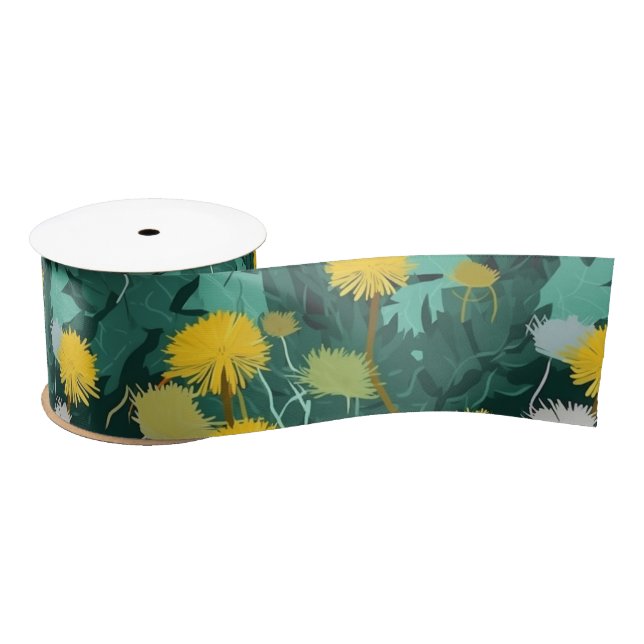 Ruban En Satin Été Dandelion Meadow (Bobine)