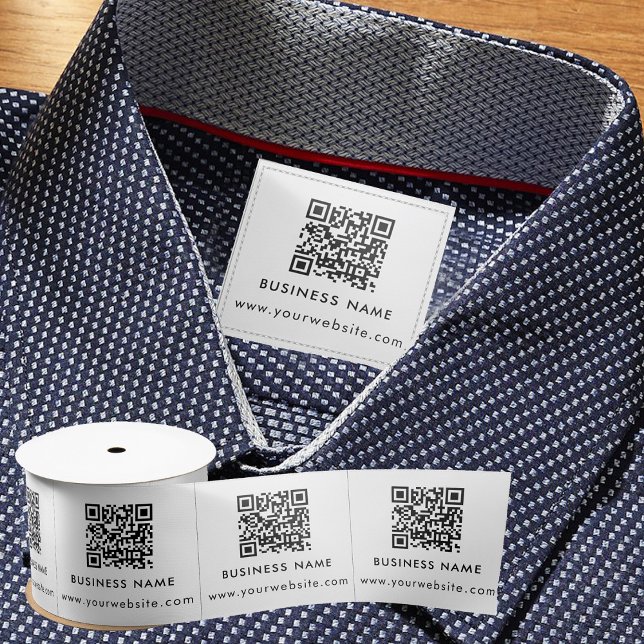 Ruban En Satin Étiquette de couture de code QR personnalisée - Ét (Custom QR Code Clothing Labels Sew On Sewing Tag Satin Ribbon)