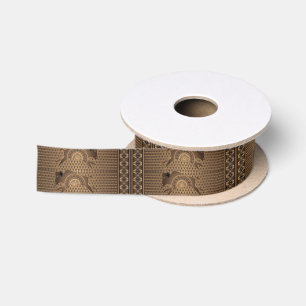 Ruban En Satin Étiquettes et emballage cadeau de cadeau de brun