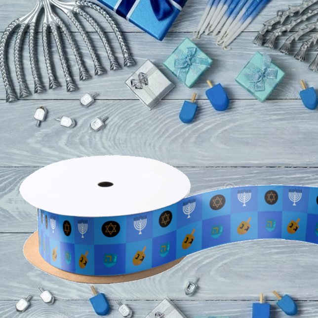 Ruban En Satin étoile Hanoukka Menorah Dreidels (Créateur téléchargé)