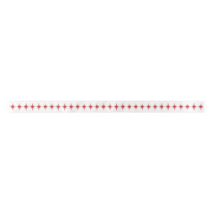 Ruban En Satin étoiles atomiques rouge et blanc