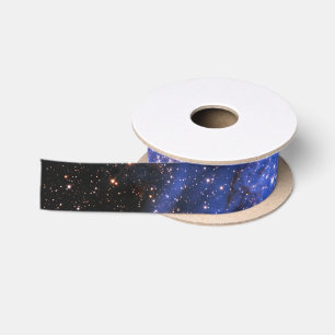 Ruban En Satin Étoiles Bleu Bleu Embrionique