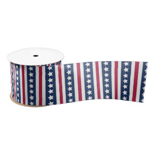 Ruban En Satin étoiles et rayures Americana