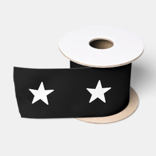 Ruban En Satin Étoiles noir et blanc moderne emballage cadeau amu