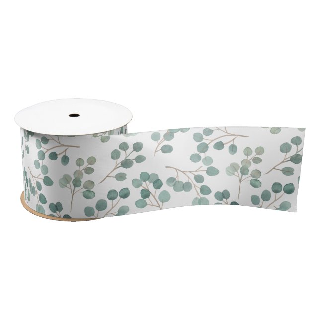 Ruban En Satin Eucalyptus (Bobine)