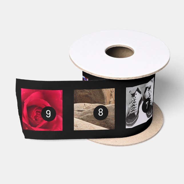 Ruban En Satin Faites vos propres 9 photos + couleur (Bobine)