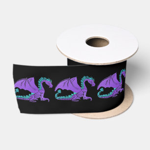 Ruban En Satin Fantastique Dragon violet et bleu v2