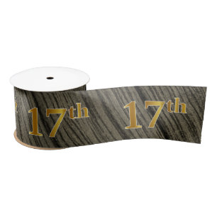 Ruban En Satin Faux/Imitation Gold "17th" Numéro d'événement (Rus