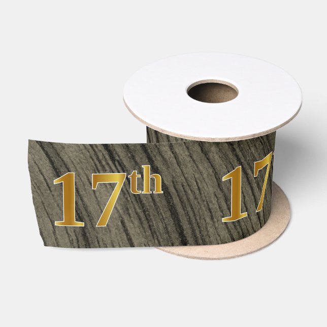 Ruban En Satin Faux/Imitation Gold "17th" Numéro d'événement (Rus (Bobine)
