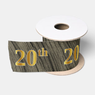 Ruban En Satin Faux/Imitation Gold "20th" Numéro d'événement (Rus