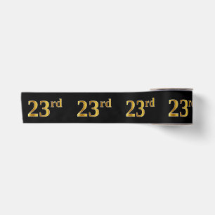 Ruban En Satin Faux/Imitation Gold "23ème" Numéro d'événement (No