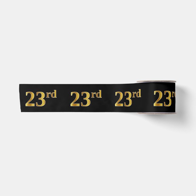 Ruban En Satin Faux/Imitation Gold "23ème" Numéro d'événement (No (Devant)