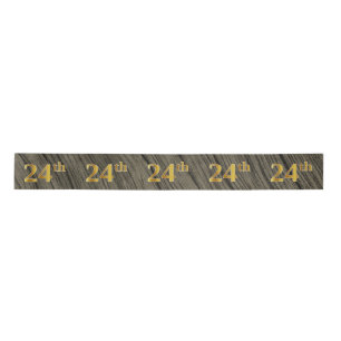 Ruban En Satin Faux/Imitation Gold "24th" Numéro d'événement (Rus