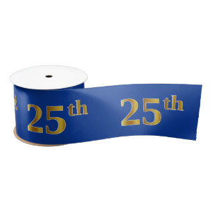 Ruban En Satin Faux/Imitation Gold "25th" Numéro d'événement (ble