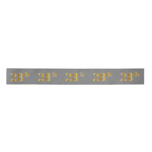 Ruban En Satin Faux/Imitation Gold "28th" Numéro d'événement (Gre