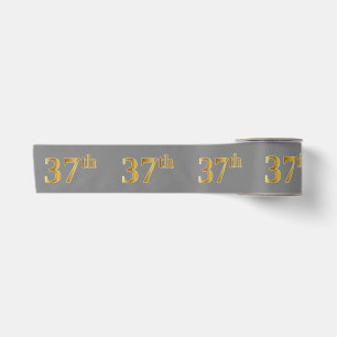 Ruban En Satin Faux/Imitation Gold "37th" Numéro d'événement (