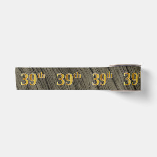 Ruban En Satin Faux/Imitation Gold "39th" Numéro d'événement (Rus