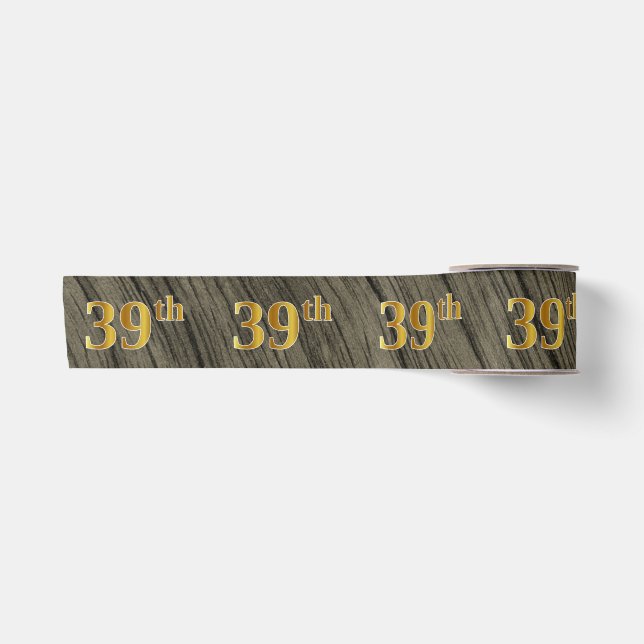 Ruban En Satin Faux/Imitation Gold "39th" Numéro d'événement (Rus (Devant)