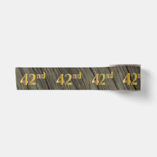Ruban En Satin Faux/Imitation Gold "42nd" Numéro d'événement (Rus