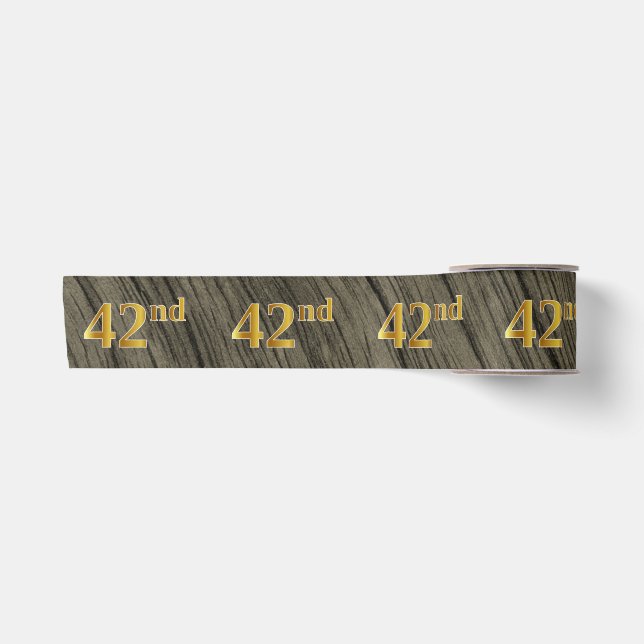 Ruban En Satin Faux/Imitation Gold "42nd" Numéro d'événement (Rus (Devant)