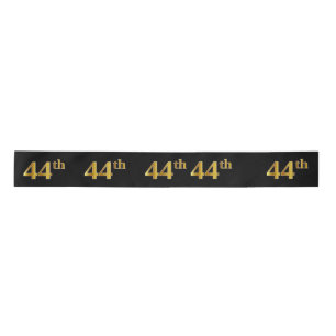 Ruban En Satin Faux/Imitation Gold "44th" Numéro d'événement (