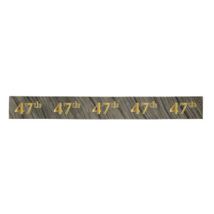 Ruban En Satin Faux/Imitation Gold "47th" Numéro d'événement (Rus