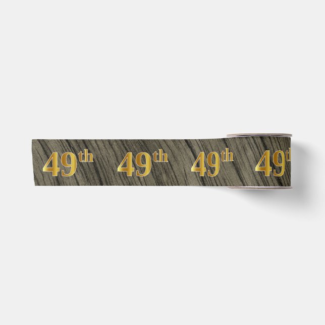 Ruban En Satin Faux/Imitation Gold "49th" Numéro d'événement (Rus (Devant)