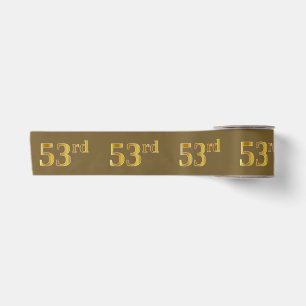 Ruban En Satin Faux/Imitation Gold "53e" Numéro d'événement (Brow