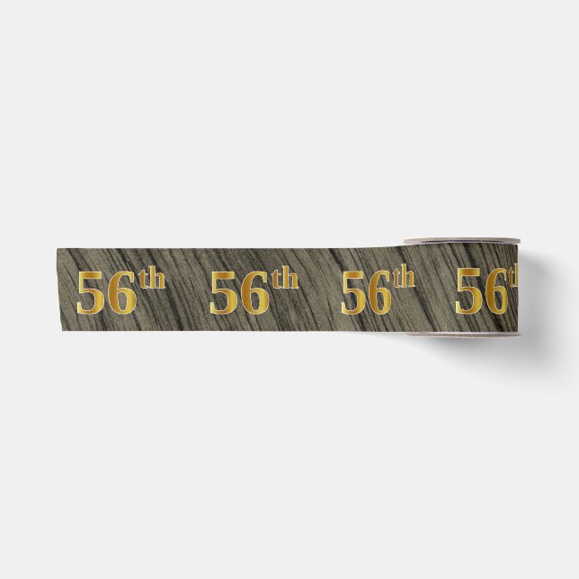 Ruban En Satin Faux/Imitation Gold "56th" Numéro d'événement (Rus (Devant)