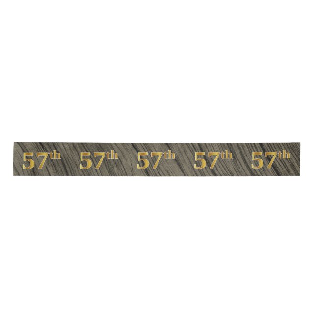 Ruban En Satin Faux/Imitation Gold "57th" Numéro d'événement (Rus (Devant)