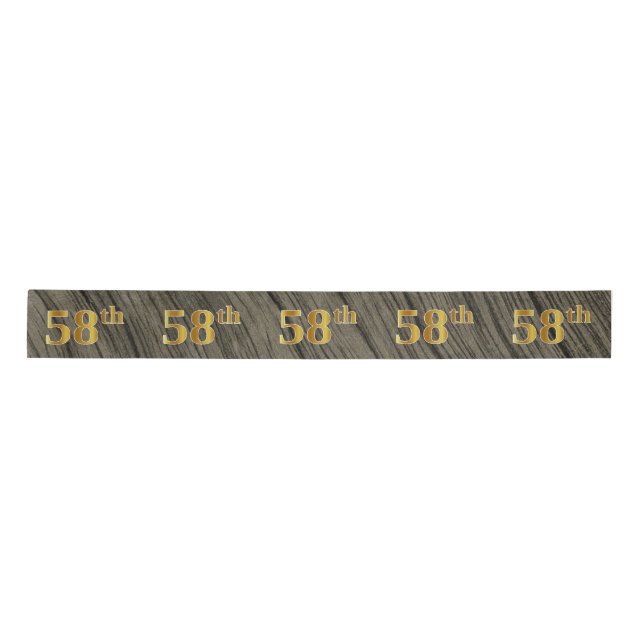 Ruban En Satin Faux/Imitation Gold "58th" Numéro d'événement (Rus (Devant)