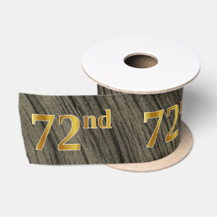 Ruban En Satin Faux/Imitation Gold "72nd" Numéro d'événement (Rus