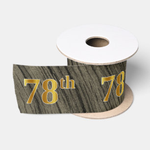 Ruban En Satin Faux/Imitation Gold "78th" Numéro d'événement (Rus