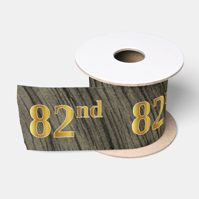 Ruban En Satin Faux/Imitation Gold "82nd" Numéro d'événement (Rus (Bobine)