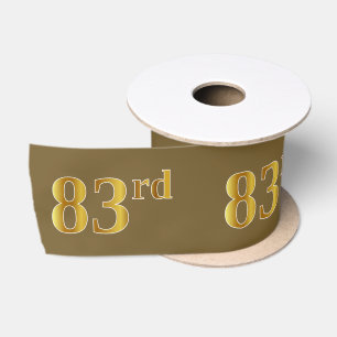 Ruban En Satin Faux/Imitation Gold "83e" Numéro d'événement (Brow