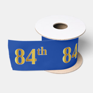 Ruban En Satin Faux/Imitation Gold "84th" Numéro d'événement (ble
