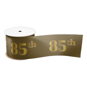 Ruban En Satin Faux/Imitation Gold "85th" Numéro d'événement (Bro