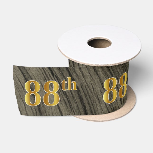 Ruban En Satin Faux/Imitation Gold "88th" Numéro d'événement (Rus (Bobine)