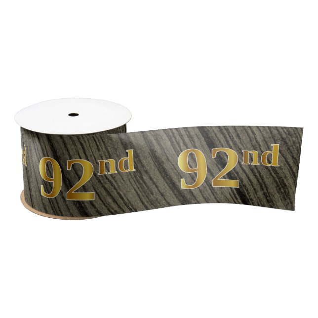 Ruban En Satin Faux/Imitation Gold "92nd" Numéro d'événement (Rus (Bobine)