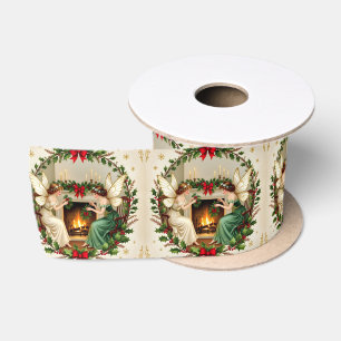 Ruban En Satin Fées de Noël d'époque victorienne