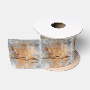 Ruban En Satin Fennec animal artistique