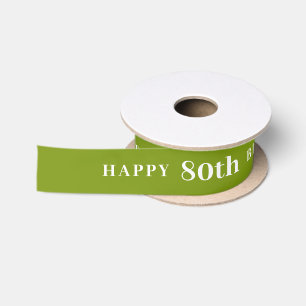 Ruban En Satin Fête 80 : Joyeux ruban vert d'anniversaire