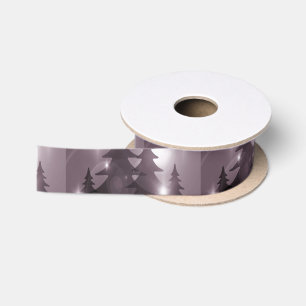 Ruban En Satin Fête de Noël Arbres roses Purple Élégant