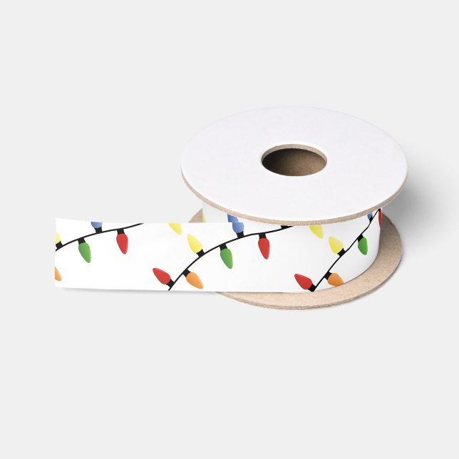 Ruban En Satin Fêtes Lumières de Noël Satin Ribbon (Bobine)