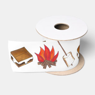 Ruban En Satin Feu de camp + Marshmallow grillé = Camp S'mores