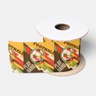 Ruban En Satin Feu Football Soccer Sport Ball