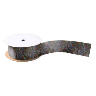 Ruban En Satin Feuille multicolore de médecine de buisson